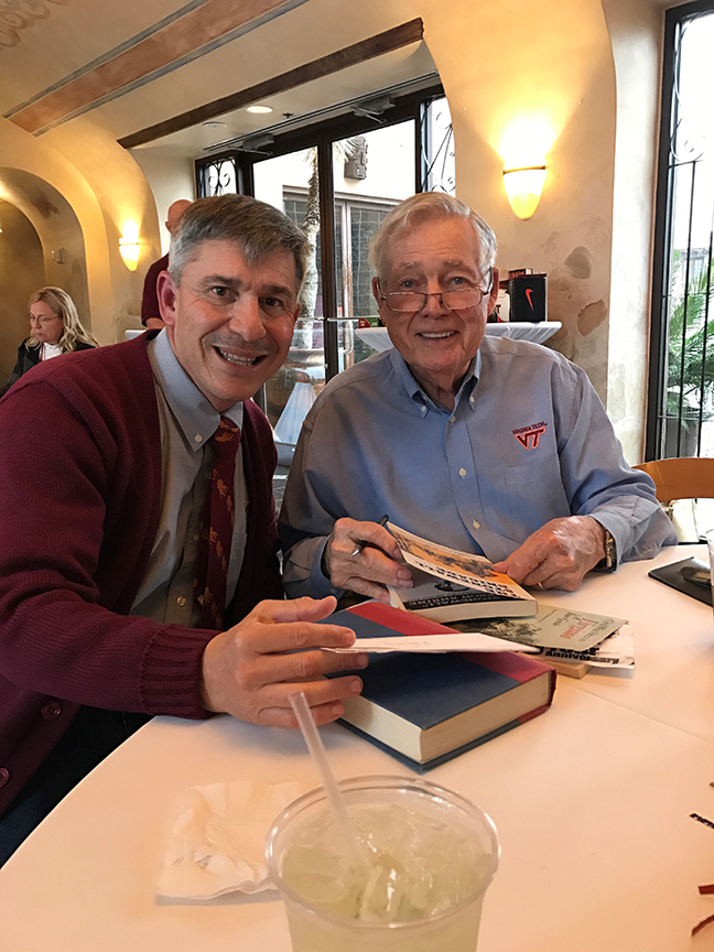 Class Notes Mark Vlahos ’82, at left, and Virginia Tech Alumni Distinguished Professor Emeritus James “Bud” Robertson Jr.