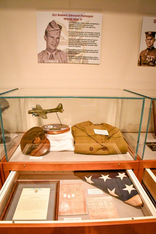 A display on Medal of Honor recipient Robert Femoyer.