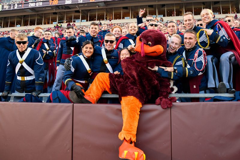 Cadets celebrate during a Corps event.